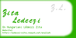 zita ledeczi business card